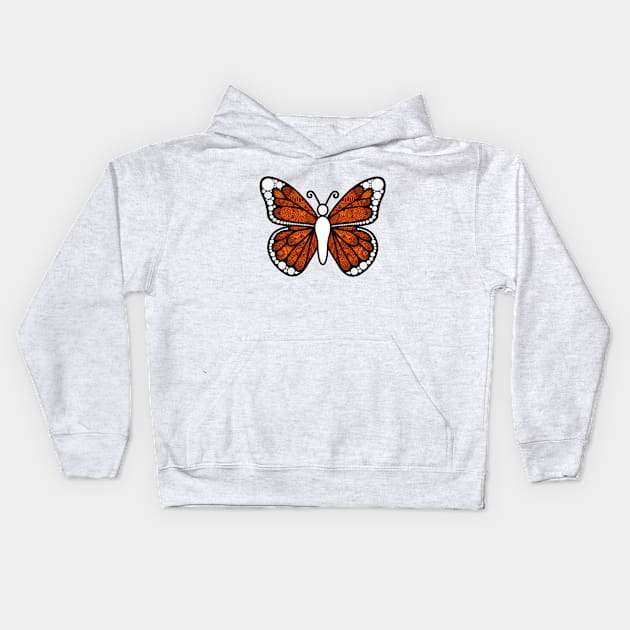 Zentangle Butterfly Kids Hoodie by MyownArt